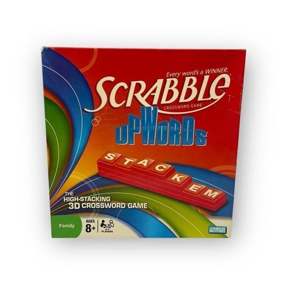 Scrabble Upwords Word 3D Crossword Board Game Parker Brothers 2008 Complete - Picture 1 of 6